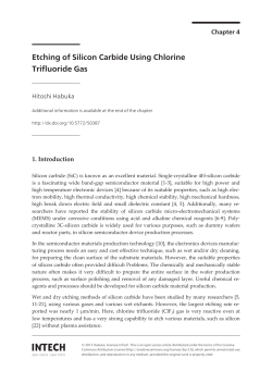 Etching of Silicon Carbide Using Chlorine Trifluoride