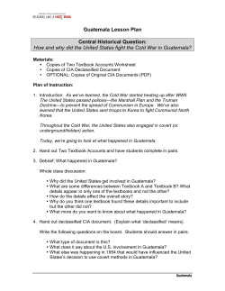 Guatemala Lesson Plan