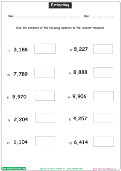 Estimating to the nearest thousand