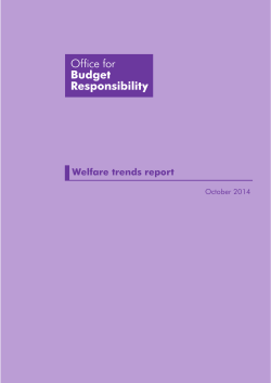 Office for Budget Responsibility Welfare trends report