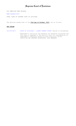 2013-KP-0873 STATE OF LOUISIANA v. ALBERT NORMAN PIERRE