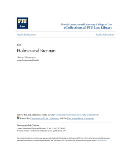 Holmes and Brennan - eCollections @ FIU Law Library
