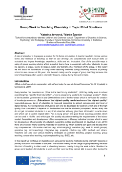 English - The Chemistry is all around Network Project