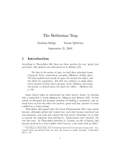 The Hobbesian Trap - Kellogg School of Management