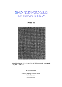2-D Crystals in IMAGIC