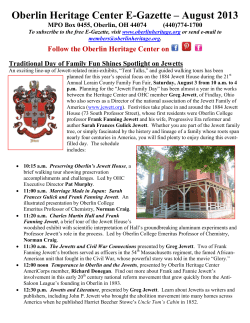 8/1/2013 Jewett Day, From Students to Soldiers, Intern News