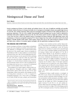 Meningococcal Disease and Travel