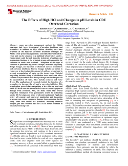 The Effects of High HCl and Changes in pH Levels in CDU