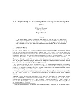 On the geometry on the nondegenerate subspaces of orthogonal