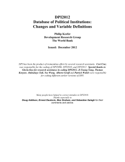 DPI 2012 codebook - World Bank Group