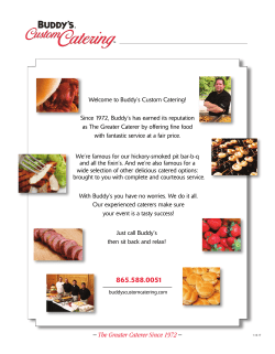 865.588.0051 &ndash; The Greater Caterer Since 1972 - Buddy`s Bar-B-Q