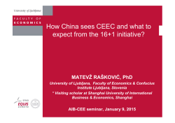 How China sees CEEC and what to expect from the 16+1 initiative?