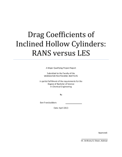 Drag Coefficients of Inclined Hollow Cylinders