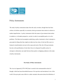 Policy Instruments - EUR RePub - Erasmus Universiteit Rotterdam