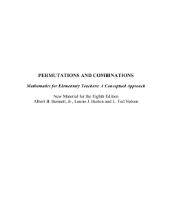 PERMUTATIONS AND COMBINATIONS