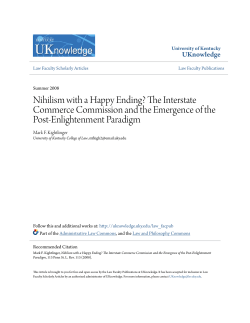 Nihilism with a Happy Ending? The Interstate Commerce