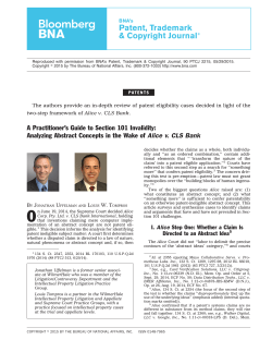 A Practitioner`s Guide to Section 101 Invalidity