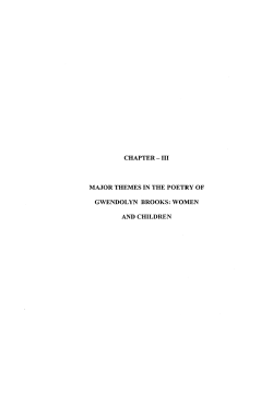chapter-iii major themes in the poetry of gwendolyn