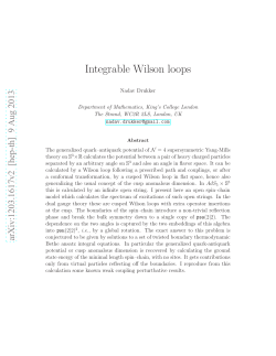 Integrable Wilson loops