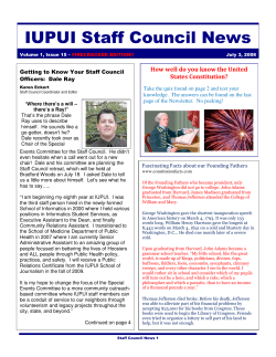 IUPUI Staff Council News - Indiana University&ndash;Purdue University