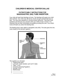 (ng) tube insertion