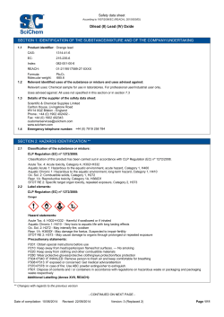 Dilead (II) Lead (IV) Oxide SECTION 1: IDENTIFICATION OF THE