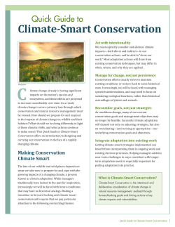 Climate-Smart Conservation - National Wildlife Federation