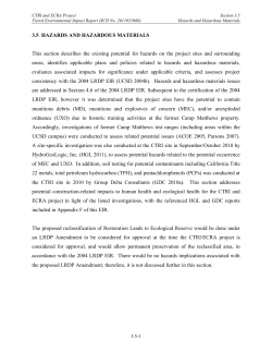 3.5 HAZARDS AND HAZARDOUS MATERIALS This section