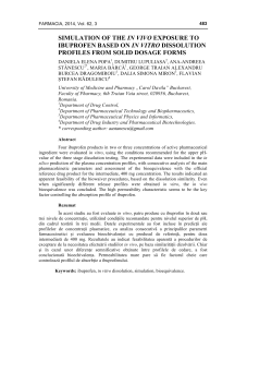 SIMULATION OF THE IN VIVO EXPOSURE TO IBUPROFEN BASED