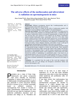 The adverse effects of the methoxsalen and ultraviolent A radiation