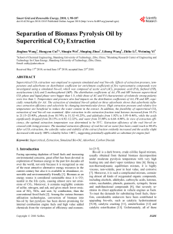 Separation of Biomass Pyrolysis Oil by Supercritical CO2 Extraction