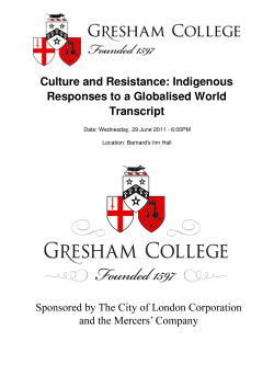 Culture and Resistance: Indigenous Responses