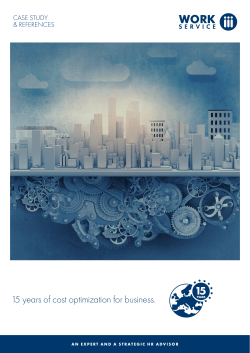 15 years of cost optimization for business.