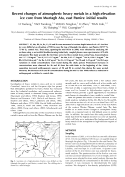 Recent changes of atmospheric heavy metals in a high
