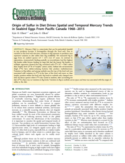 Origin of sulfur in diet drives spatial and temporal mercury trends in