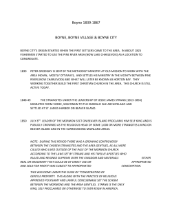 BC Time Line History - Boyne District Library