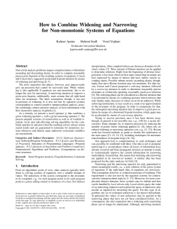 How to Combine Widening and Narrowing for Non