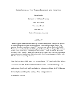 Election Systems and Voter Turnout: Experiments in the United