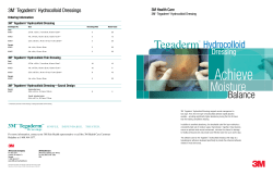 3M Tegaderm Hydrocolloid Dressing Product Profile