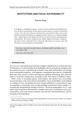 Institutions and Fiscal Sustainability