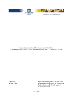 Intersecting Memories of the Holocaust and Colonialism: Caryl