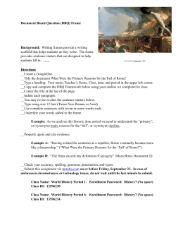 DBQ Fall of Rome Frame Periods 1 and 6