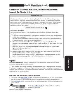 Chapter 14 Skeletal, Muscular, and Nervous Systems