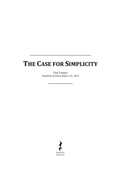 The Case for Simplicity