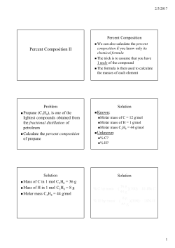 Percent Composition II - Hicksville Public Schools