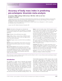 Accuracy of body mass index in predicting pre