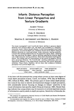 Infants Distance Perception from Linear Perspective and Texture