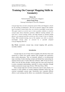 Training On Concept Mapping Skills in Geometry