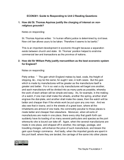 ECON301: Guide to Responding to Unit 2 Reading Questions 1