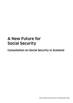 Consultation on Social Security in Scotland
